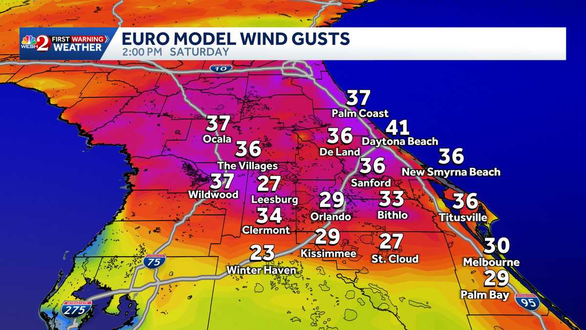 Strong winds, rough surf to impact Central Florida this weekend