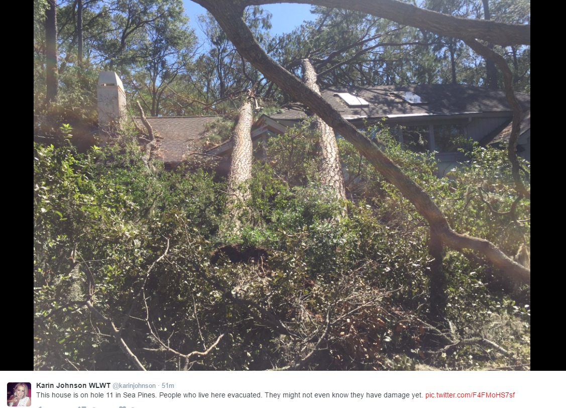 Take a look at the damage from Hurricane Matthew in Sea Pines - WJCL
