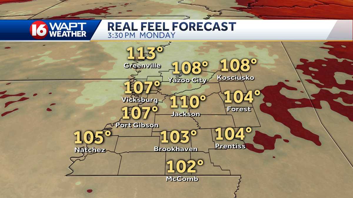 Dangerous heat and humidity expected across central Mississippi