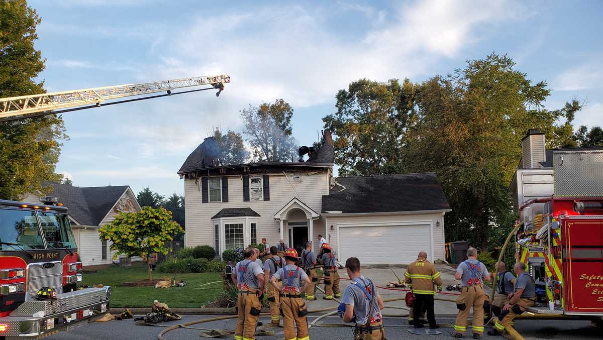 Guilford County: house severely damaged after fire in High Point