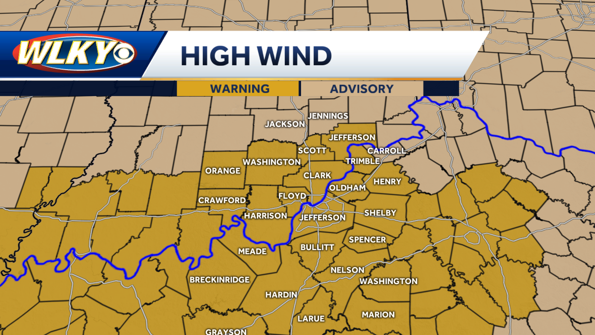 Louisville weather alerts High wind and soaking rain