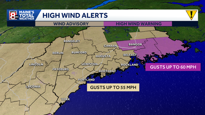 Wind Advisory this morning across Maine