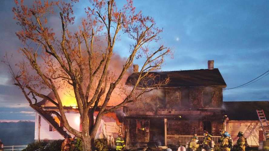 Woman flown to burn center after escaping from Adams County, Pa. house fire