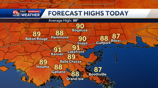 New Orleans forecast: Some storms possible Wednesday afternoon