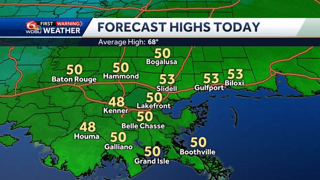 Another cold day, then watching for rain on Sunday