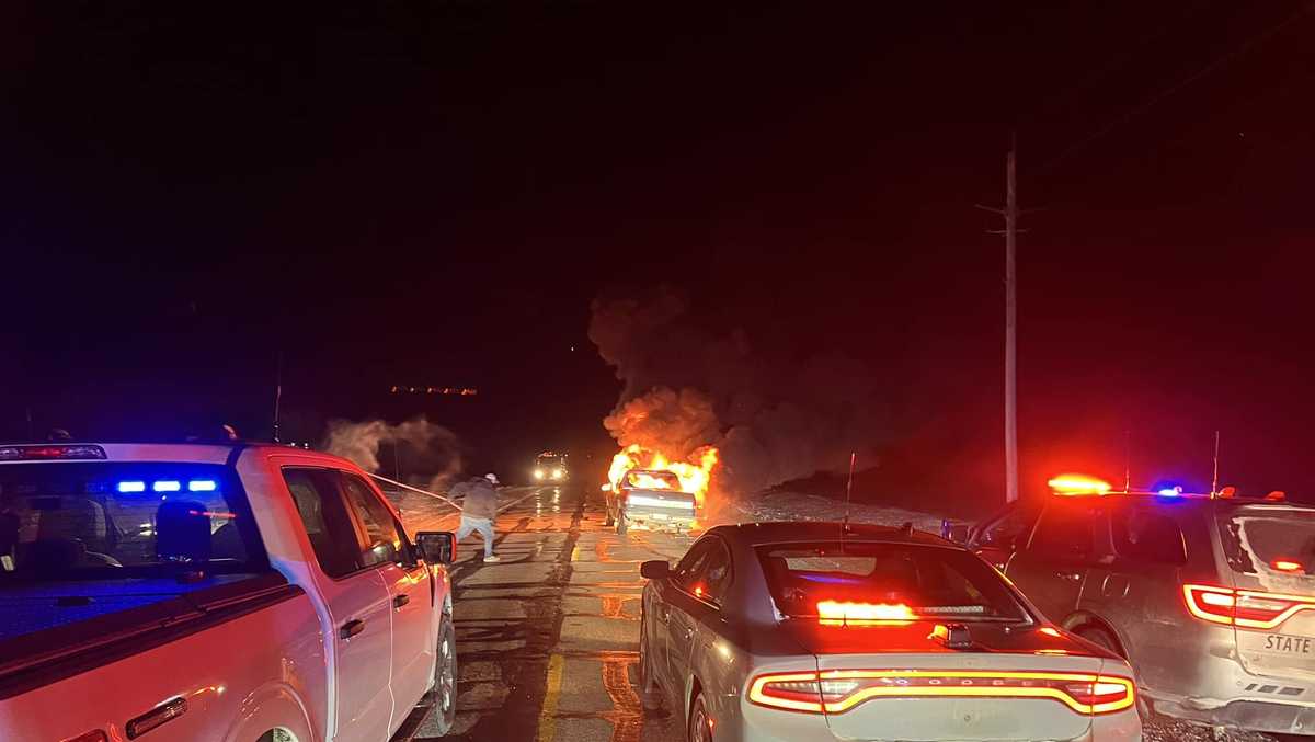 Driver arrested after hitting 2 Iowa patrol vehicles, trying to run