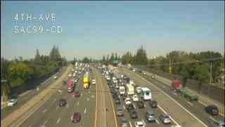 Traffic delays on Highway 99 after crash in Sacramento