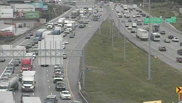 I-75 SB shut down near Brent Spence Bridge due to fuel spill