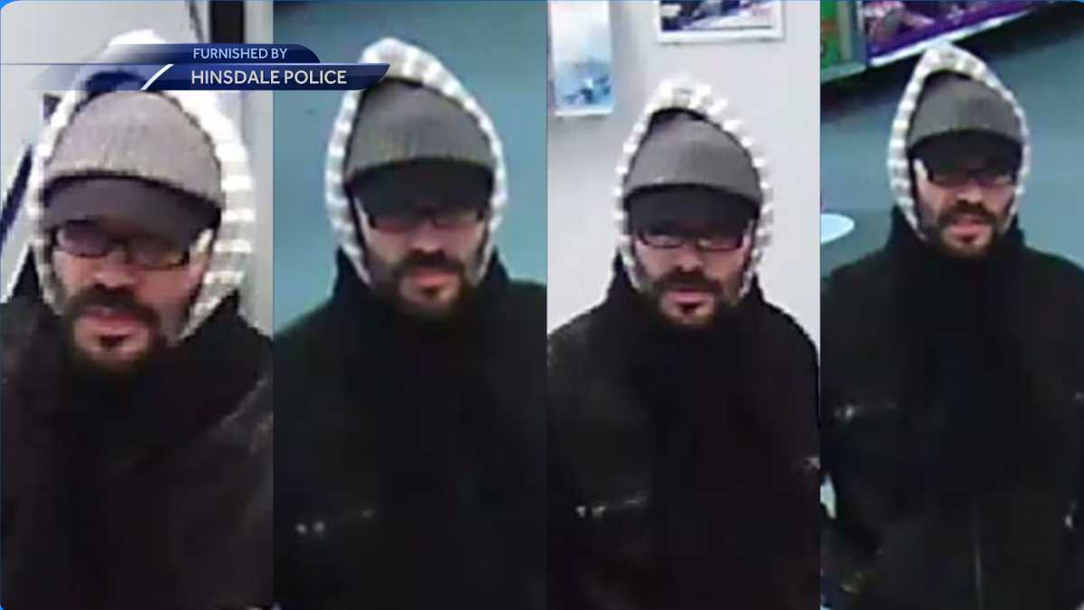 Hinsdale police looking for bank robbery suspect