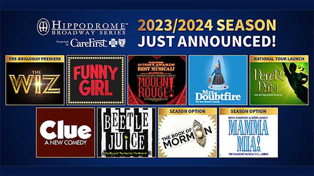 Broadway shows announced for 2023 season at Hippodrome Theatre