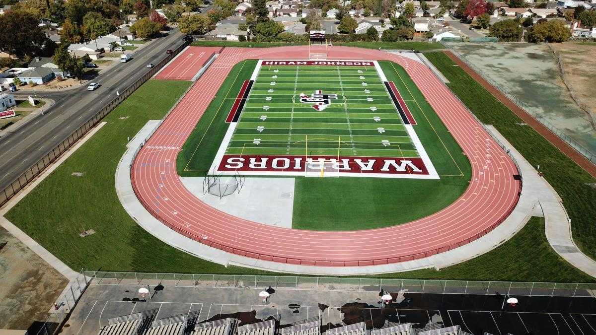 Hiram Johnson High School debuts new football field with lights in