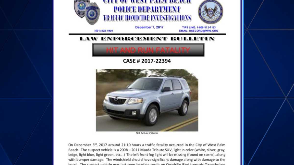West Palm Beach police release vehicle involved in hit-and-run