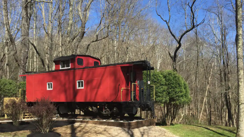 Plan an adventurous getaway in 'The Hocking Hills Caboose'