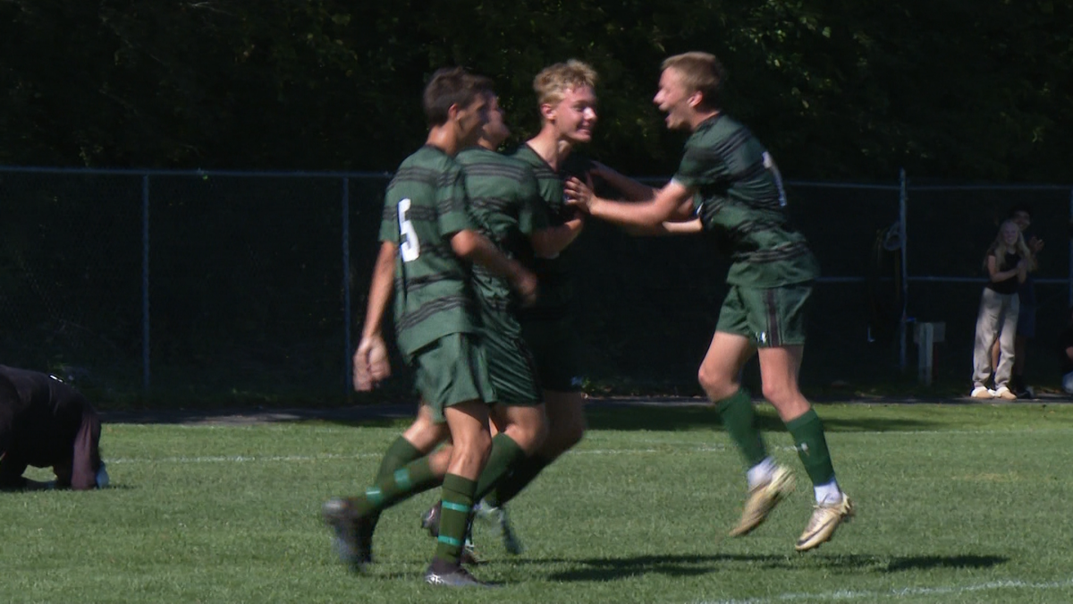 WATCH Chazy high school boys' soccer's Ashton Hoffnagle scores game