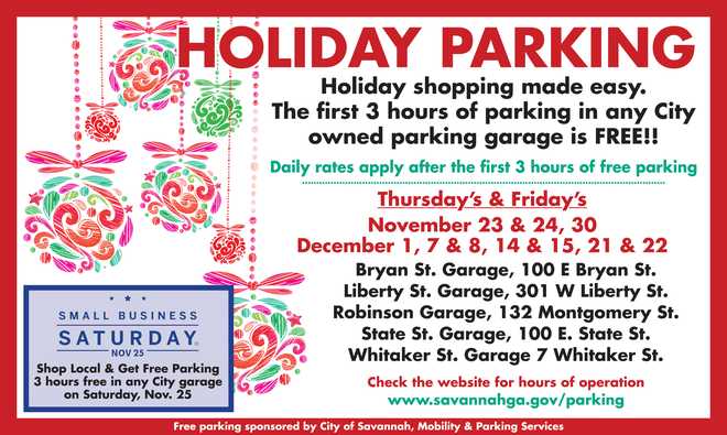 City Of Savannah Offers Free Holiday Parking