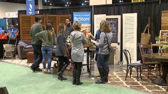 Habitat for Humanity Restore shows off booth at Omaha Home Show