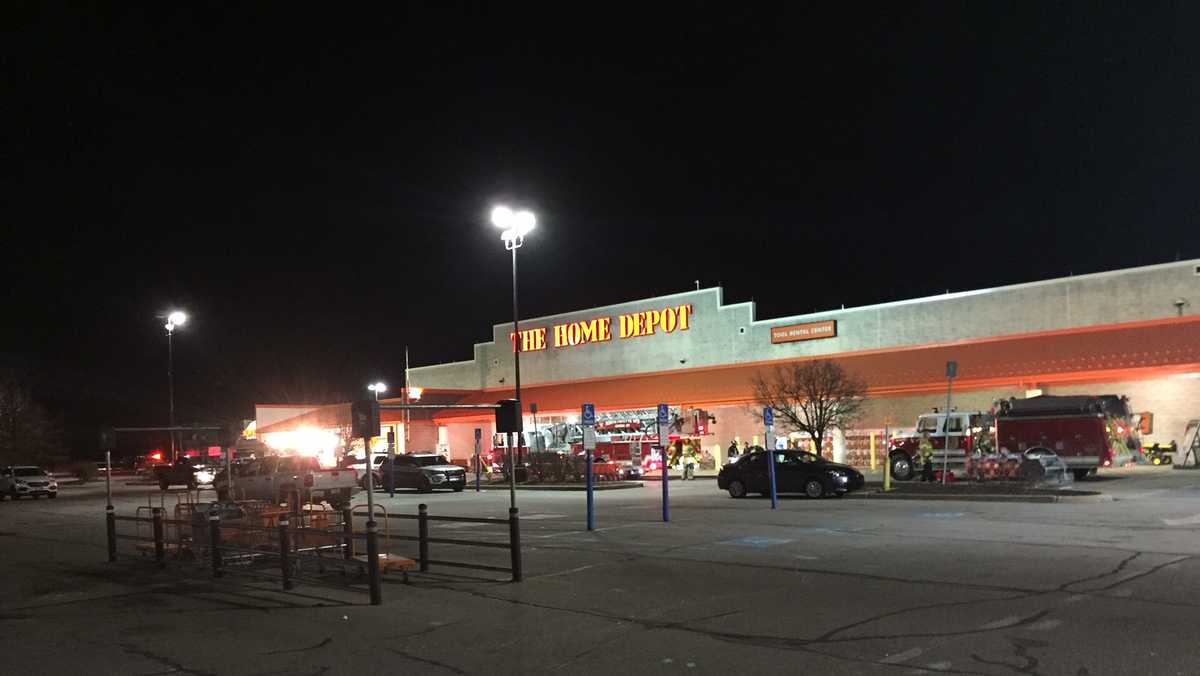 Fire in roof of Home Depot in North Fayette