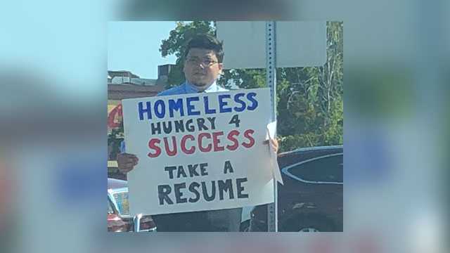 Homeless College Grad Who Handed Out Resumes On Street Corner Lands Job Homeless College Grad Who Handed Out Resumes On Street Corner Lands Job