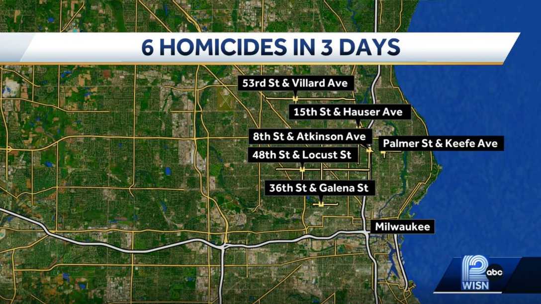 Milwaukee police investigate six homicides in three days