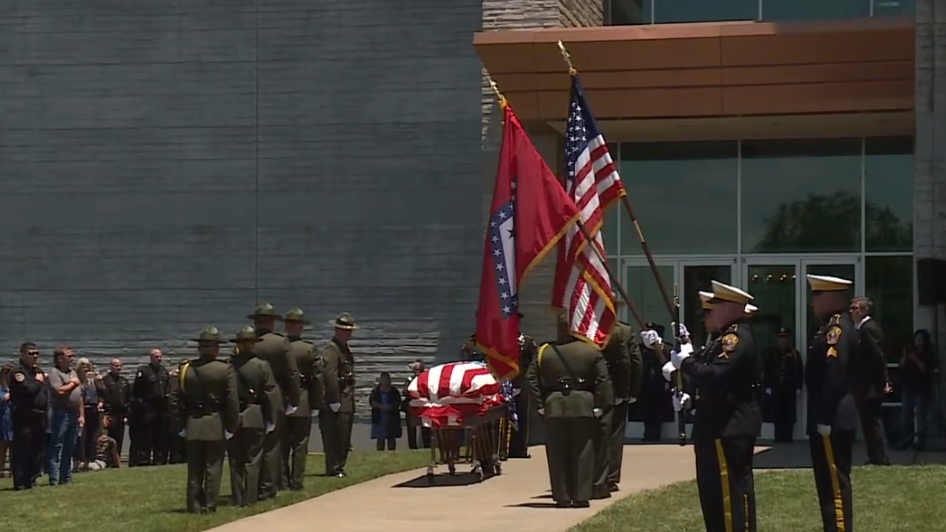 Funeral procession and service held for fallen Pea Ridge Officer Kevin