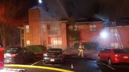 Apartment fire on River Haven Lane in Hoover