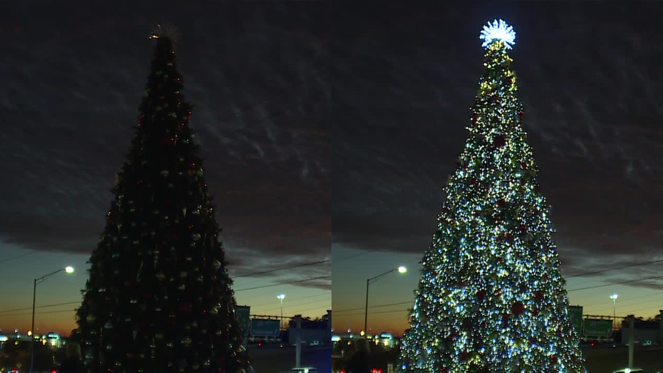 WATCH Hoover Christmas tree lighting