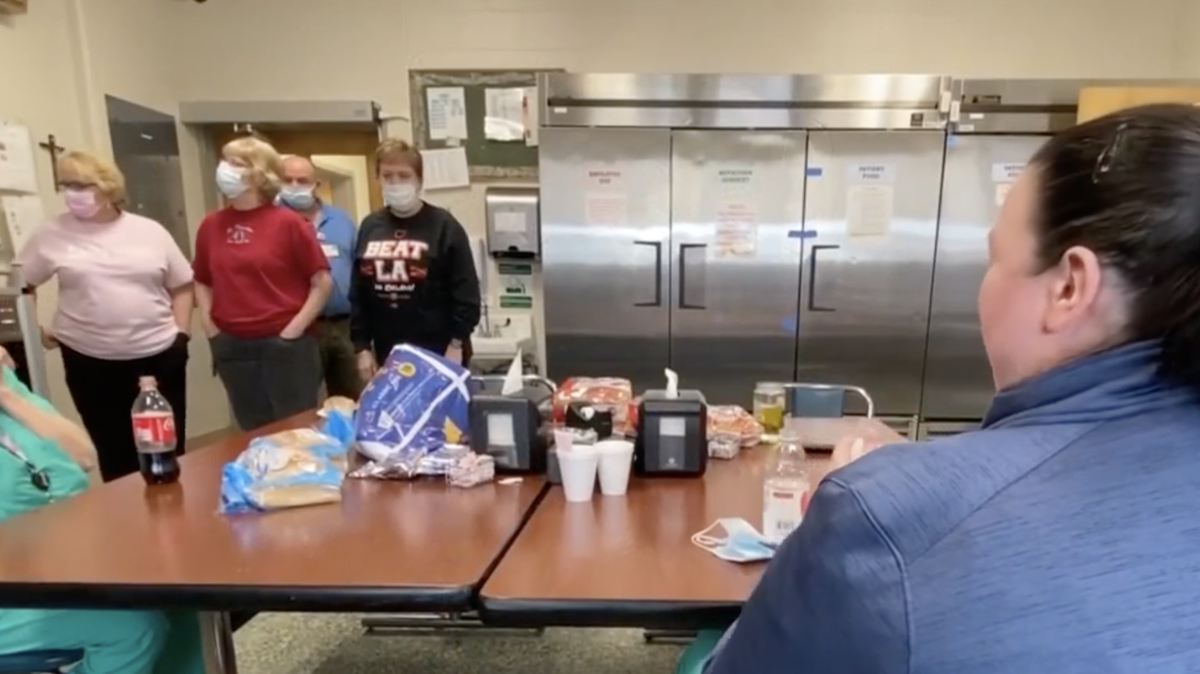 Overnight success Hospital workers stay on the job all night after