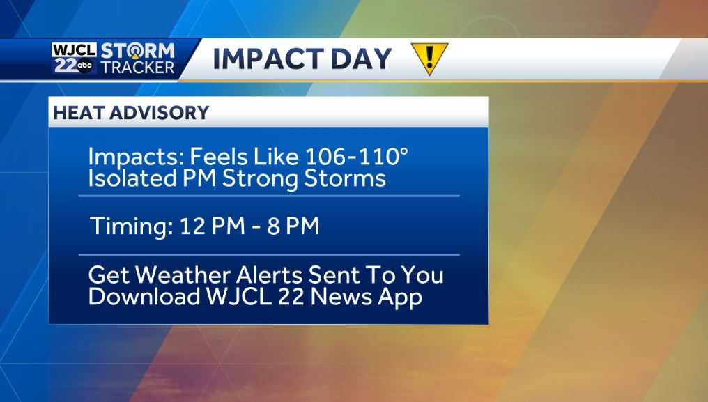 Impact Day: Another hot afternoon with Heat Advisory for Coastal ...