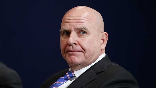 National Security Adviser H.R. McMaster listens during a meeting between President Donald Trump and British Prime Minister Theresa May at the World Economic Forum, Thursday, Jan. 25, 2018, in Davos.