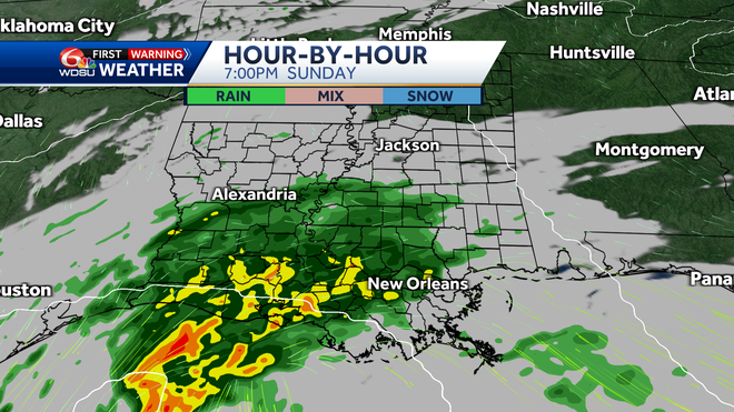Rain likely Sunday through Sunday night