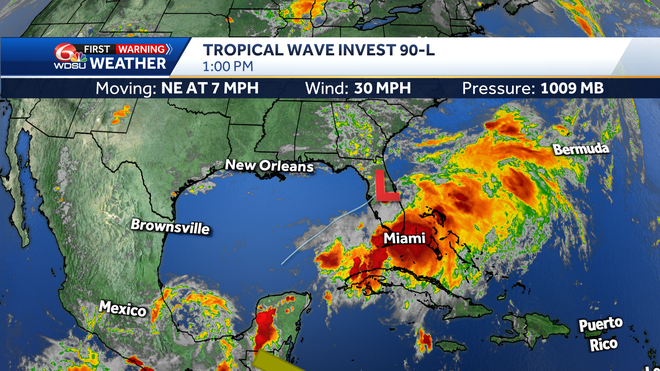 Se esperan lluvias tropicales en Florida, Texas y México esta semana