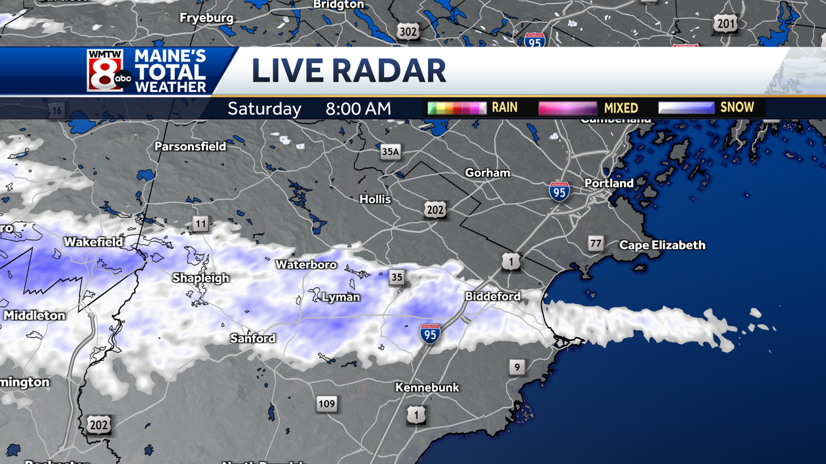 Band of heavy snow moving through York County