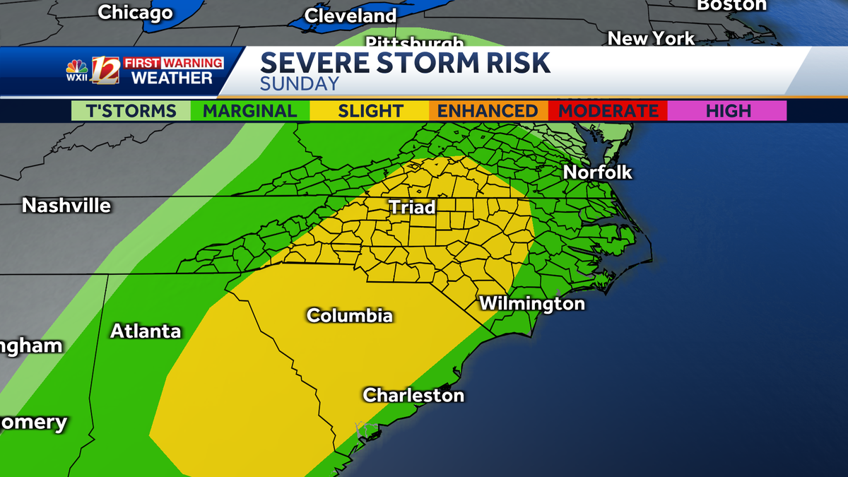 Weekend Severe Storm Threats, Heavy Rain Risk in North Carolina