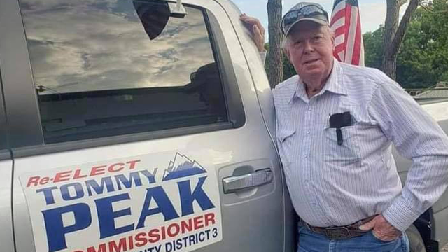 Hughes County Commissioner Tommy Peak died Saturday after being hospitalized because of COVID-19, authorities said.