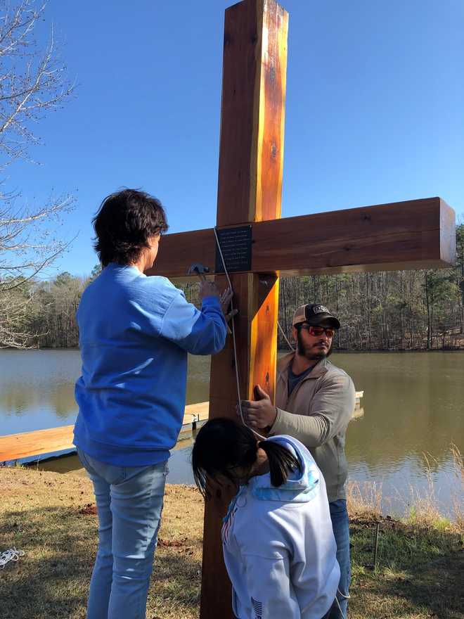 Mother donates hand built cross to the Tallapoosa Girls Ranch