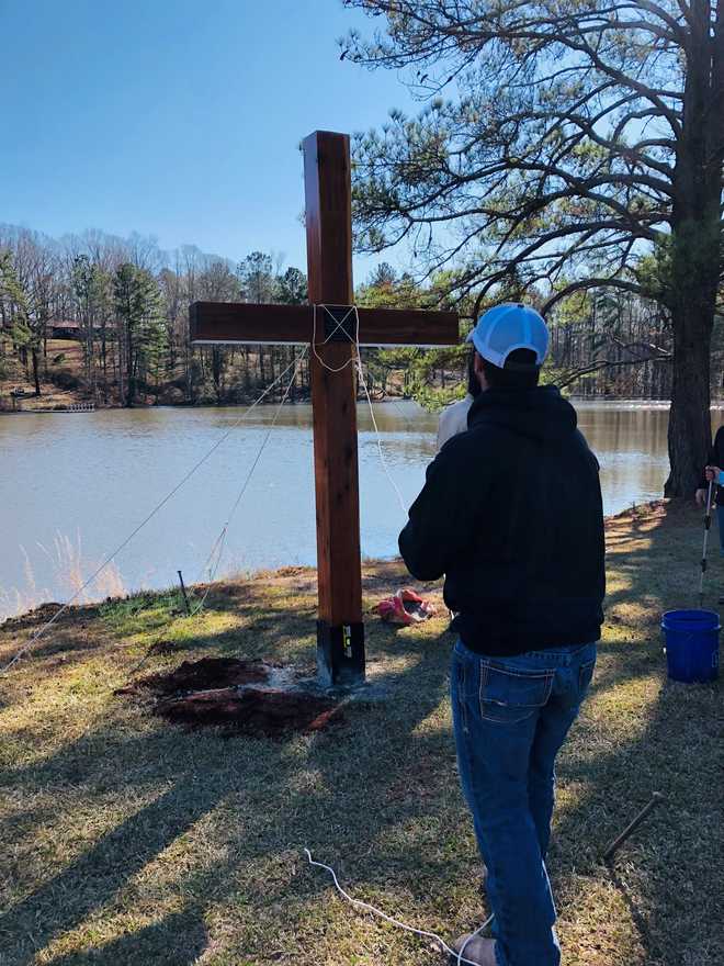 Mother donates hand built cross to the Tallapoosa Girls Ranch