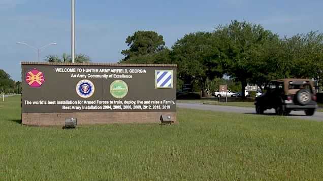 Hunter Army Airfield Garrison Commander welcomes people to base