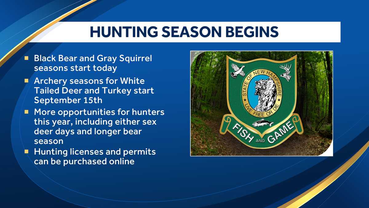 New Hampshire's fall hunting seasons kicked off Sunday