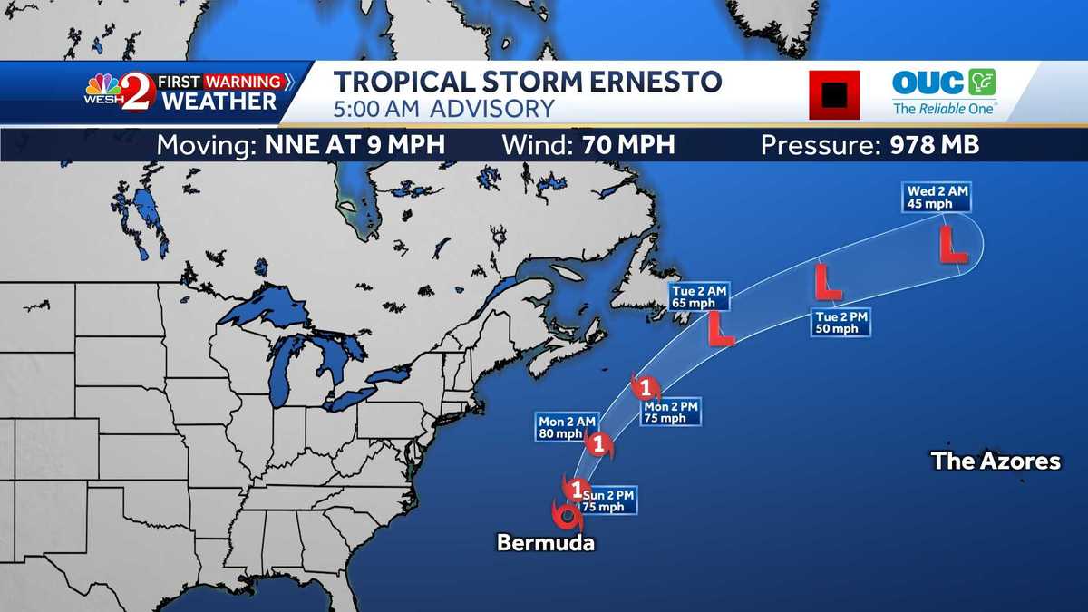 Hurricane Ernesto: Latest maps, models and paths