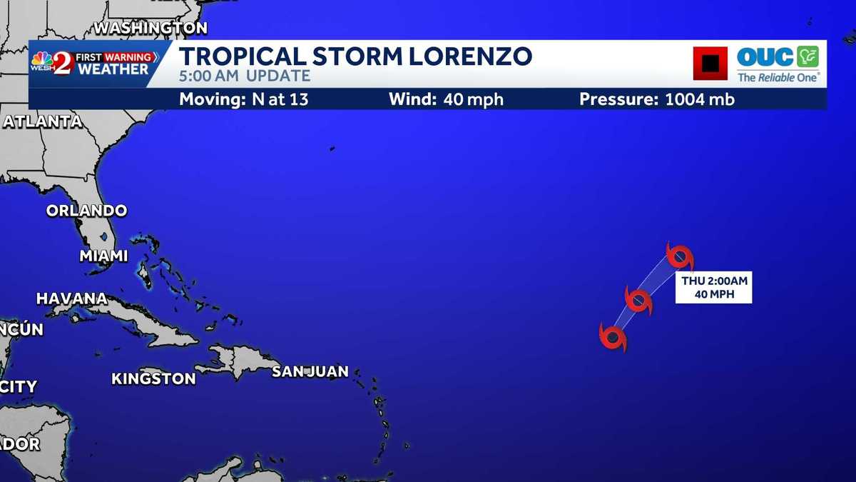 Tropical Storm Lorenzo losing steam, forecast to dissipate, NHC says