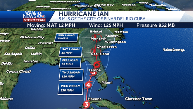 Hurricane Ian Projected Path Map World Map