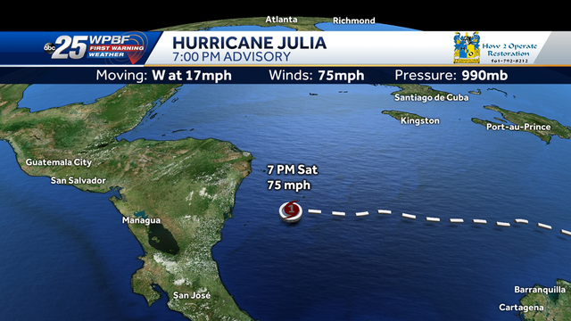 Hurricane Julia path - Vimarsana News