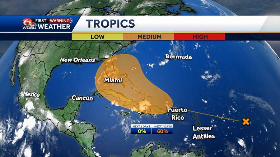 First tropical development in the Atlantic since Hurricane Beryl