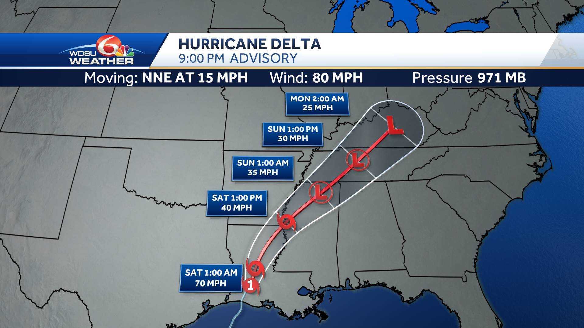 TRACKING HURRICANE DELTA: Interactive storm radar, latest cone and 