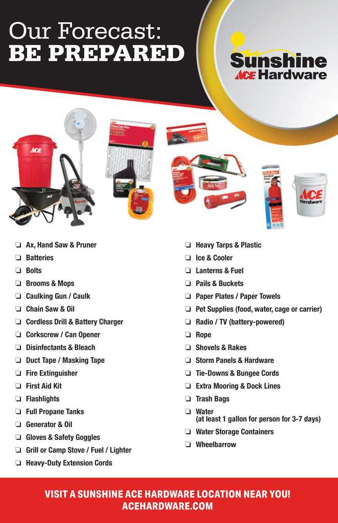 Hurricane prep checklist