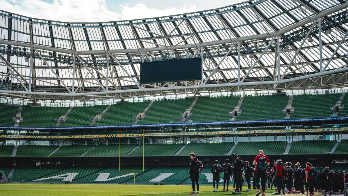 Nebraska fans fill the streets of Dublin