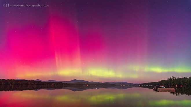 Colourful northern lighting noticed throughout New Hampshire in a single day