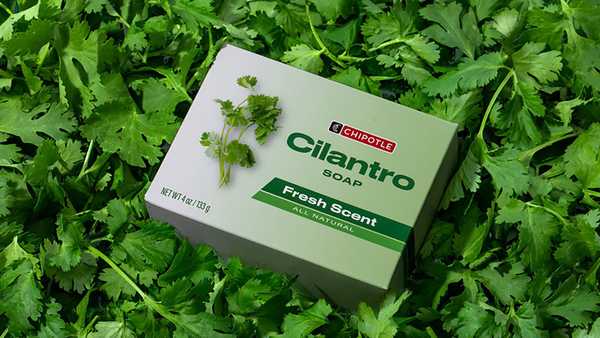 Chipotle launched a $8 Cilantro Soap bar, made of organic oils and coriander essential oil and it's already sold out a day after launch.