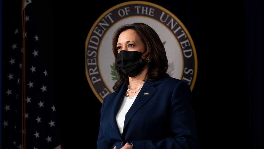 According to a criminal complaint filed, a Miami woman has been charged for allegedly threatening to kill Vice President Kamala Harris, pictured here on April 15, at the White House.