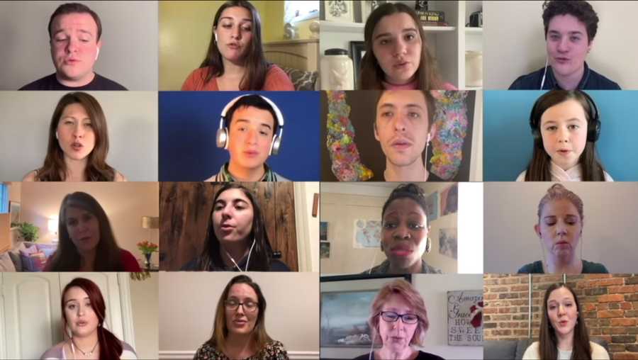more than 300 people from 15 countries participated in a virtual rendition of "you'll never walk alone" from the rodgers and hammerstein musical "carousel"